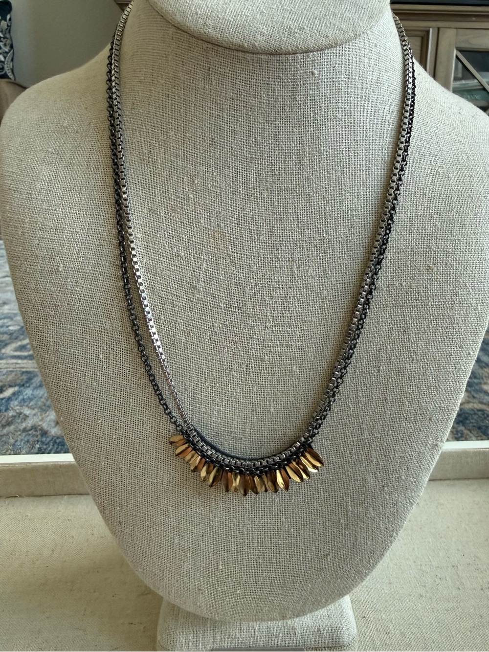 Stella & Dot Pegasus Gold Statement Necklace